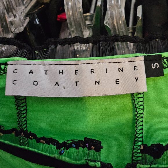 Vintage NWT LIME Micro/Mini DRESS Catherine Coatney SMALL - Picture 3 of 16